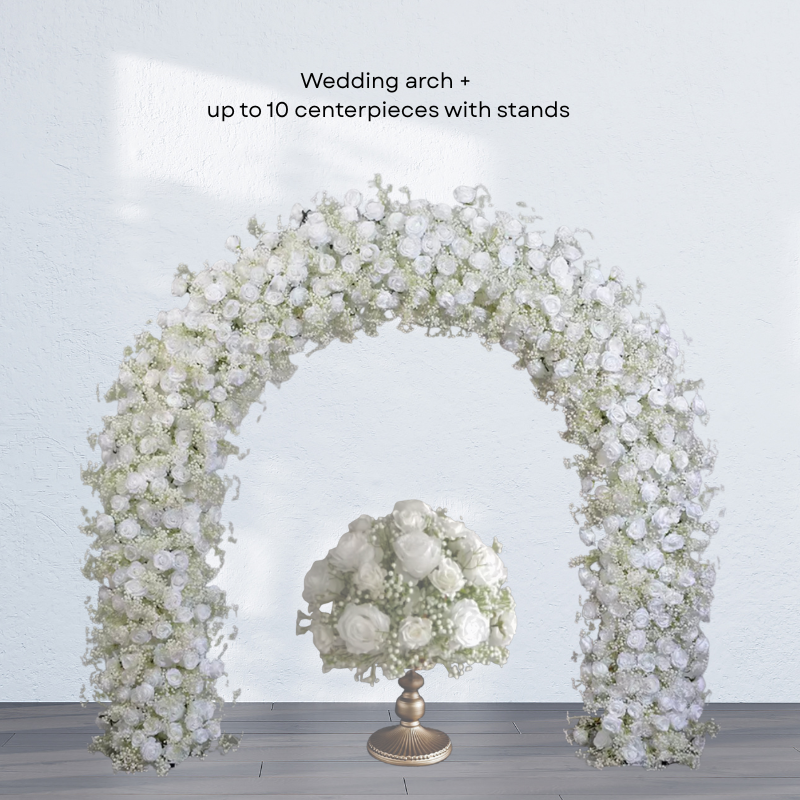 Heavenly II Arch + Centerpieces