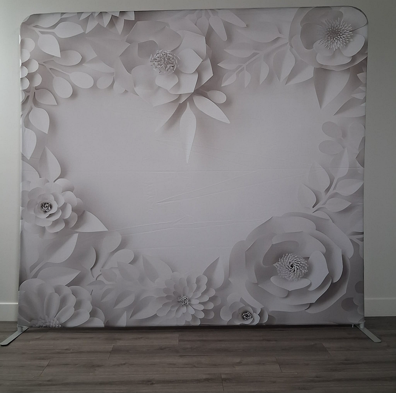 White Heart Blossom Backdrop