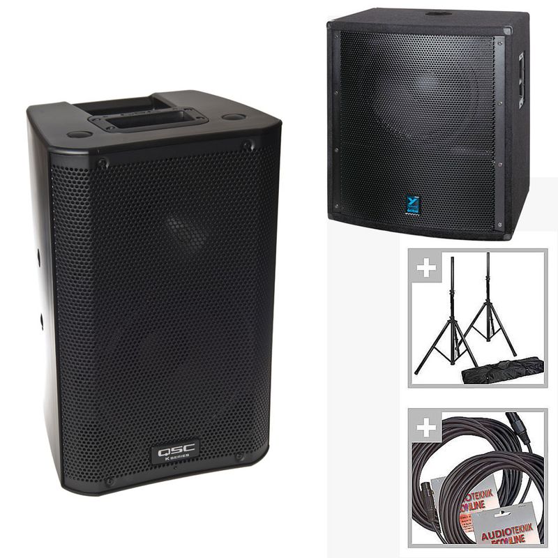 Powered Subwoofer & QSC K12.2 Tops & Powered Subwoofer Combo – $350