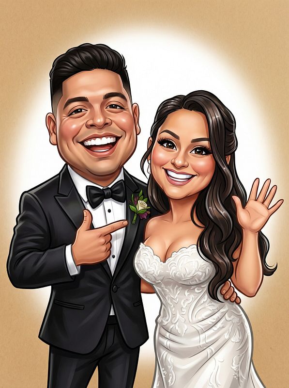 AI Caricature Portrait Experience – Weddings