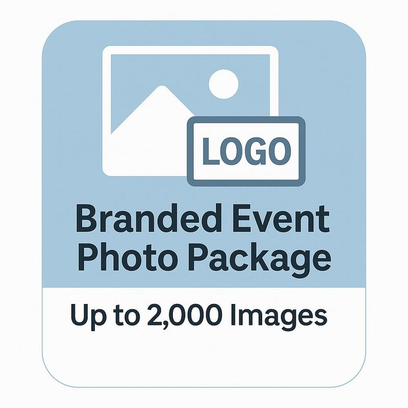 BRANDED EVENT PHOTO PACKAGE – UP TO 2,000 IMAGES WITH CUSTOM LOGO