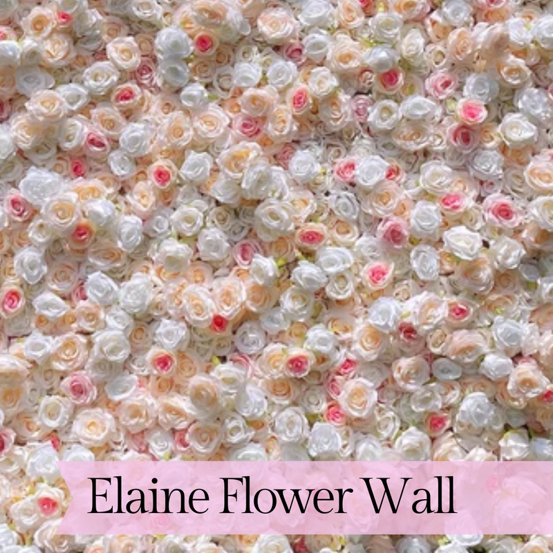 Elaine Flower Wall Backdrop Rental