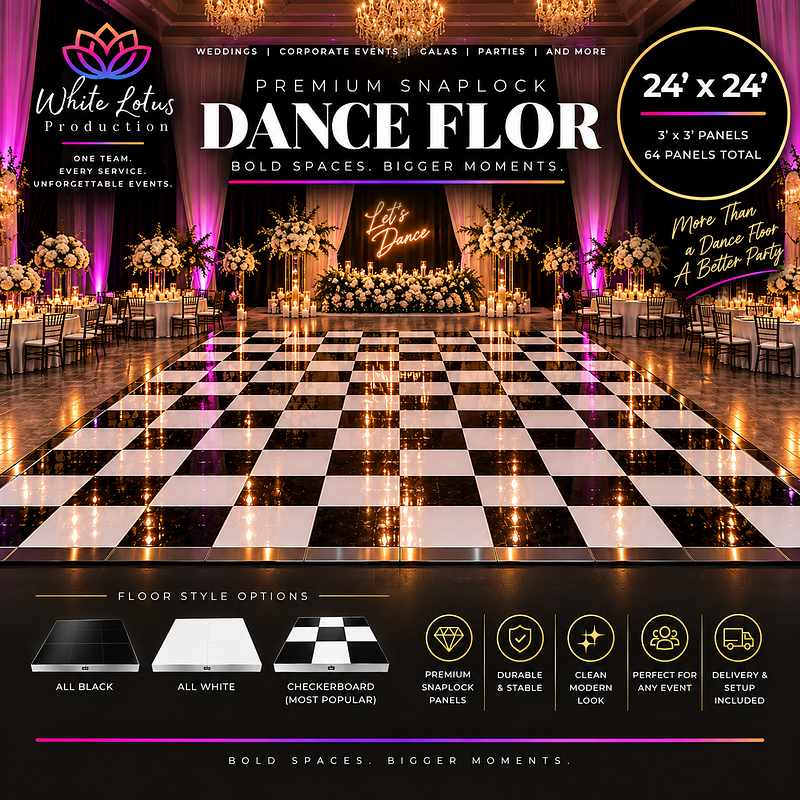 24′ × 24′ Indoor Dance Floor