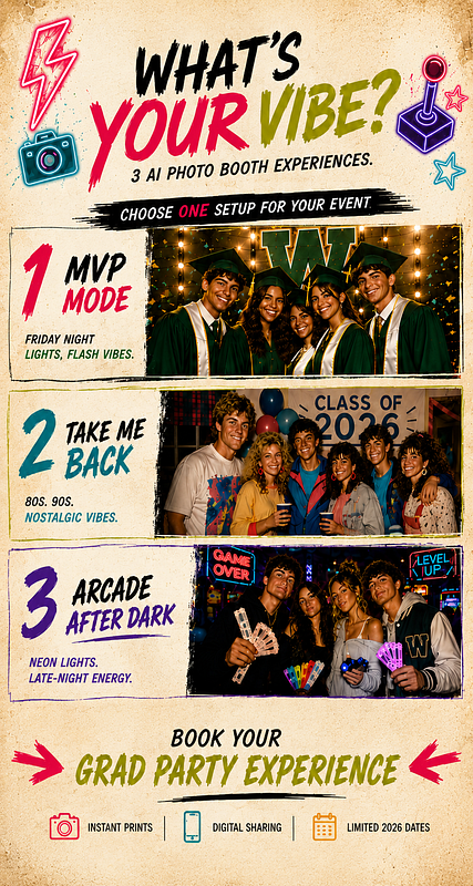 Grad party AI PHOTO BOOTH EXPERIENCE