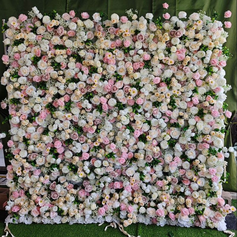 Blushing Romance 8x8 Flower Wall