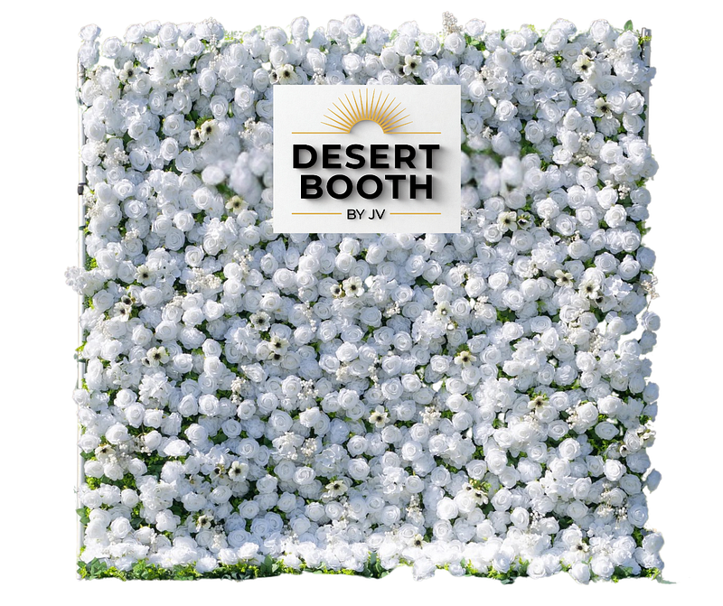 🌹 Pecos 3D Flower Wall – Classic Pure White Roses