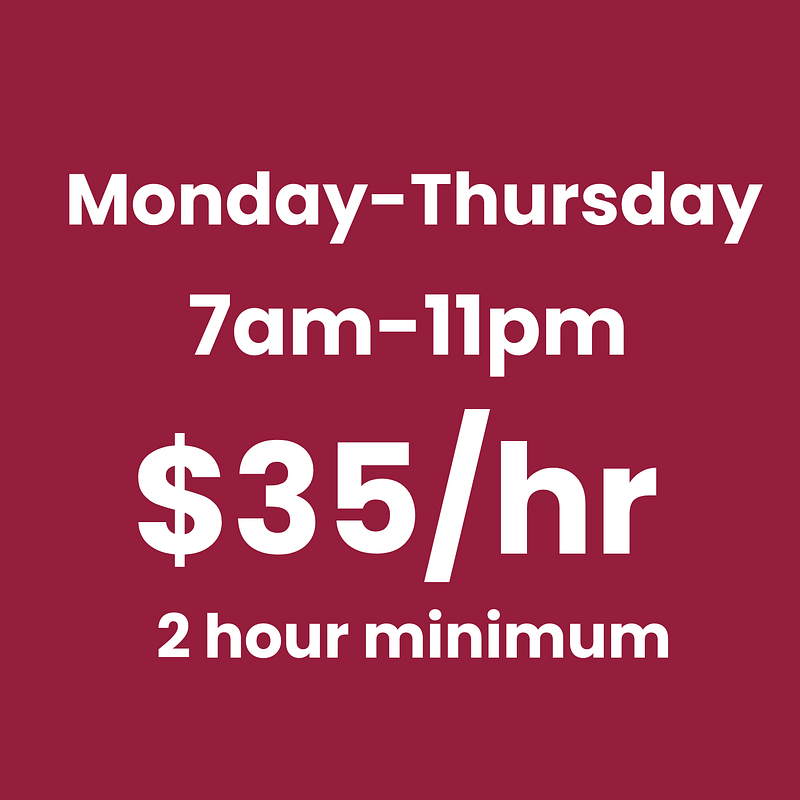 Weekday Hourly Rental