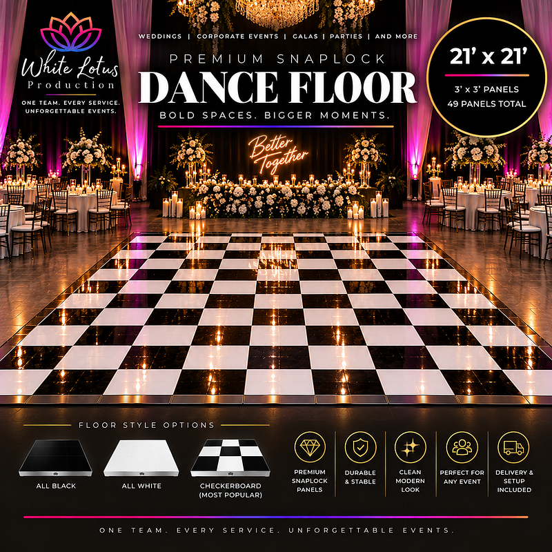 21′ × 21′ Indoor Dance Floor