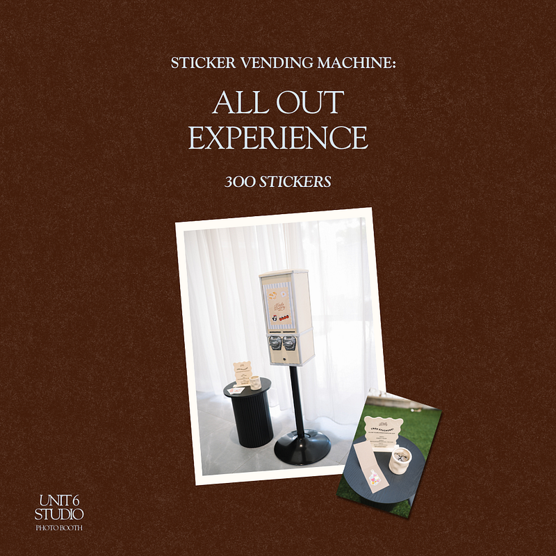 Sticker Vending Machine Hire - All Out Experience